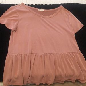 Blush babydoll top
